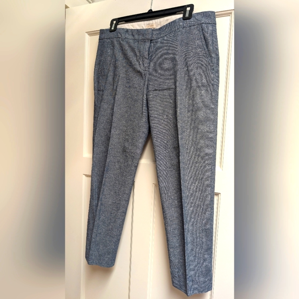 J. Crew Navy Textured Pants